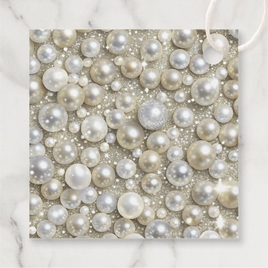 ダイヤモンドとパールのブライダルシャワー フェイバータグ (裏面)