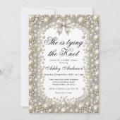 ダイヤモンドとパールブライダルシャワー 招待状 (正面)