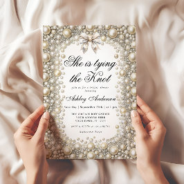 ダイヤモンドとパールブライダルシャワー 招待状