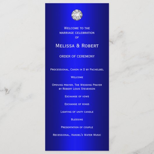 ダイヤモンドとパールブルー結婚ズ プログラム (正面)