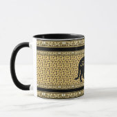 ダイヤモンドとヒョウ（名前マグ） マグカップ (左)