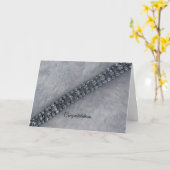 ダイヤモンドとファー結婚の祝いカード カード (黄色い花)