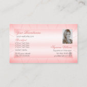 ダイヤモンドとフォトグラマラスを使用した発光ピンク 名刺 (裏面)