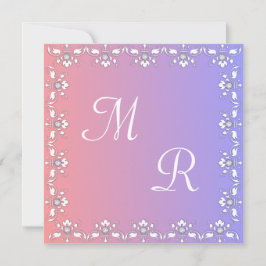 ダイヤモンドとホワイトエレガンス結婚ズ 招待状