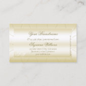 ダイヤモンドとモノグラムラグジュアリーでライトゴールデン 名刺 (裏面)