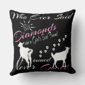 ダイヤモンドとヤギ クッション (裏面)