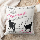 ダイヤモンドとヤギ クッション (ブランケット)