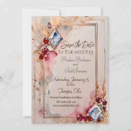 ダイヤモンドとルビー結婚ズ セーブザデート