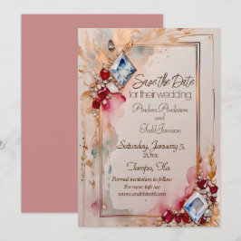 ダイヤモンドとルビー結婚ズ セーブザデート