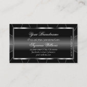 ダイヤモンドとロゴが施された絶妙な白黒 名刺 (裏面)