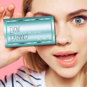 ダイヤモンドとロゴを使用したシマーミースタイリッシュティール(緑がかった色) 名刺