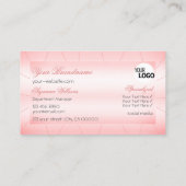 ダイヤモンドとロゴ付き発光ピンクプロフェッショナル 名刺 (裏面)