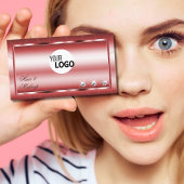 ダイヤモンドとロモダンゴが入ったラグジュアリーShimmery Red 名刺