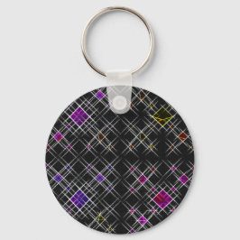 ダイヤモンドと十字キーリング キーホルダー