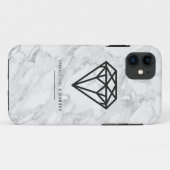 ダイヤモンドと大理石 Case-Mate iPhoneケース (裏面(横))