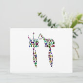 ダイヤモンドと宝石で作られたヘブライ文字 'ヘット' 招待状 (スタンド正面)