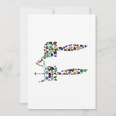 ダイヤモンドと宝石で作られたヘブライ文字 'ヘット' 招待状 (裏面)