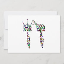 ダイヤモンドと宝石で作られたヘブライ文字 'ヘット'