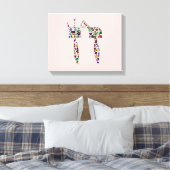 ダイヤモンドと宝石で作られたヘブライ文字'CHET' キャンバスプリント (インサイチュ (寝室))