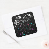 ダイヤモンドと星 スクエアシール (封筒)