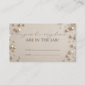 ダイヤモンドと真珠どのように多くのキスブライダルゲーム エンクロージャーカード (正面)