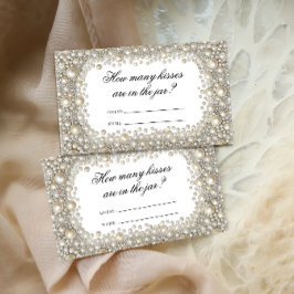 ダイヤモンドと真珠どのように多くのキスブライダルゲーム エンクロージャーカード