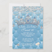 ダイヤモンドと真珠のバースデーパーティ招待状 招待状 (正面)