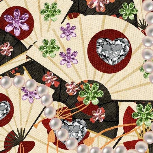 ダイヤモンドと真珠の包装紙 ラッピングペーパー