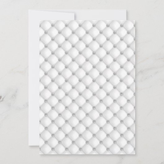 ダイヤモンドと真珠エスニックガールベビーシャワー 招待状 (裏面)