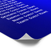 ダイヤモンドと真珠ブルーウェディングレセプションシート ポスター (角)