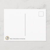 ダイヤモンドと真珠ブルーウェディング日付を保存 案内ポストカード (裏面)