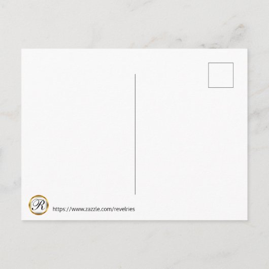 ダイヤモンドと真珠ブルーウェディング日付を保存 案内ポストカード (裏面)