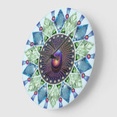 ダイヤモンドと真珠1 ラージ壁時計 (傾斜)