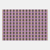 ダイヤモンドと金ゴールドグリッドトリオV ラッピングペーパーシート (正面)