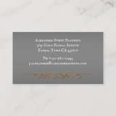 ダイヤモンドと金ゴールドダークシルバーパーソナライズされたビジネス 名刺 (裏面)