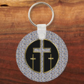 ダイヤモンドと金ゴールド キーホルダー (正面)