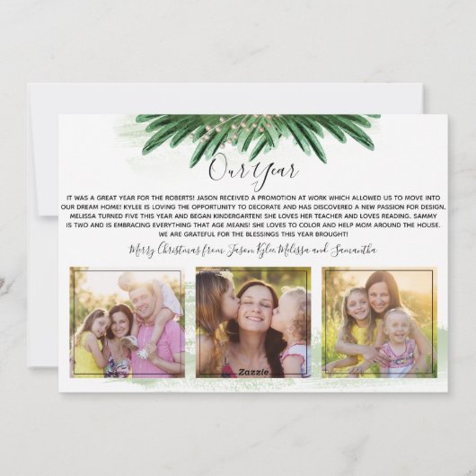 ダイヤモンドによって集中させるマツ|クリスマスの写真カード シーズンカード (裏面)