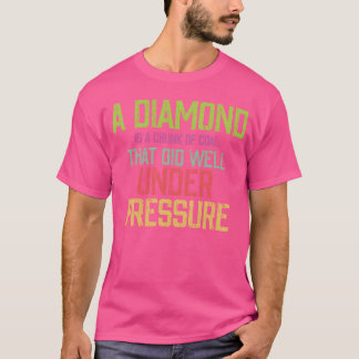 ダイヤモンドに名言を刻んで クールな名言 Tシャツ