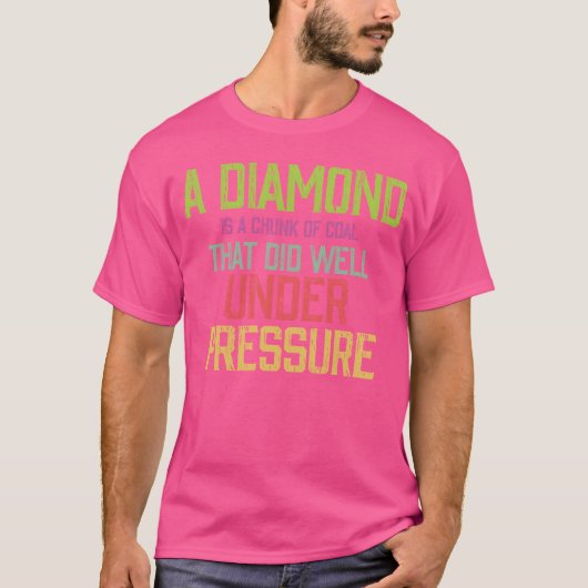 ダイヤモンドに名言を刻んで クールな名言 Tシャツ (正面)