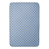 ダイヤモンドに小さな茶色のハートを持つ中青 バスマット (正面縦)