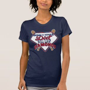 ダイヤモンドに少しの汚れが好きな野球 Tシャツ