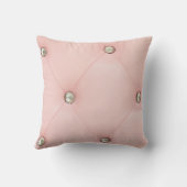 ダイヤモンドのきらきら光るなピンクのモノグラムの投球のソファの枕 クッション (裏面)