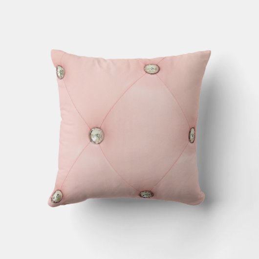 ダイヤモンドのきらきら光るなピンクのモノグラムの投球のソファの枕 クッション (裏面)