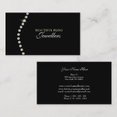 ダイヤモンドのきらきら光るな宝石の時計屋の名刺 名刺 (正面/裏面)