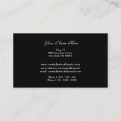 ダイヤモンドのきらきら光るな宝石の時計屋の名刺 名刺 (裏面)