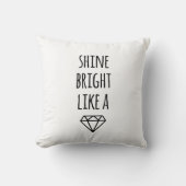 ダイヤモンドのように明るく輝く装飾用クッション クッション (正面)