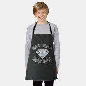 ダイヤモンドのように輝く エプロン (着用した状態)