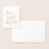 ダイヤモンドのように輝く | ゴールド 箔カード (ディスプレー)