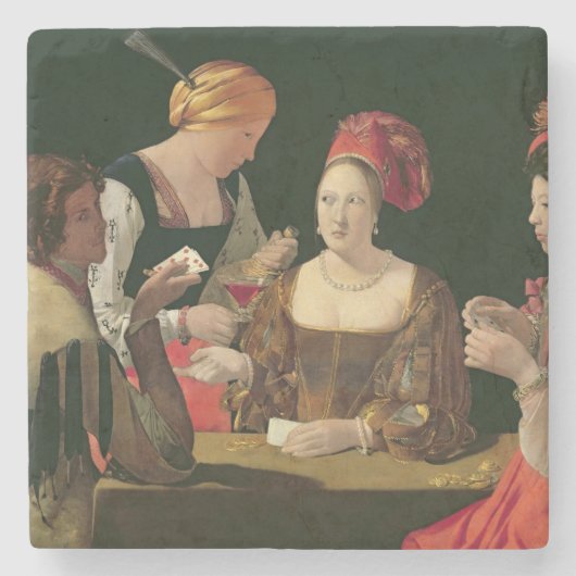 ダイヤモンドのエースが付いている詐欺 ストーンコースター (正面)