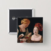 ダイヤモンドのエースが付いている詐欺 缶バッジ (正面&裏面)